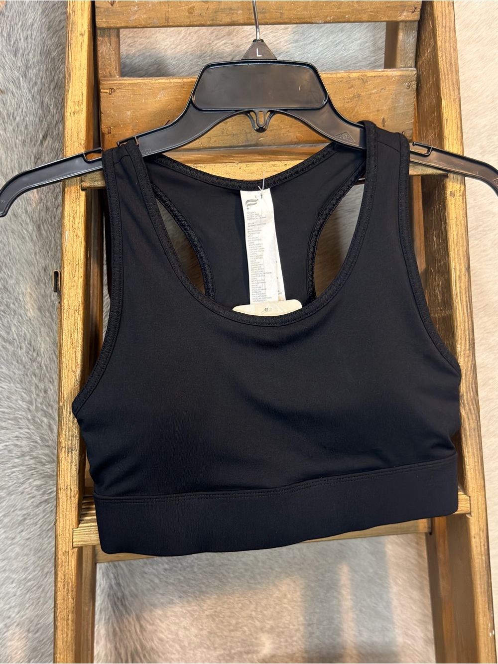 Fabletics Black Racerback Sports Bra